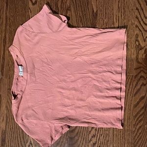 Ribbed Pink Tee